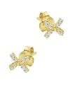 Bow Shaped Silver Stud Earring STS-6439